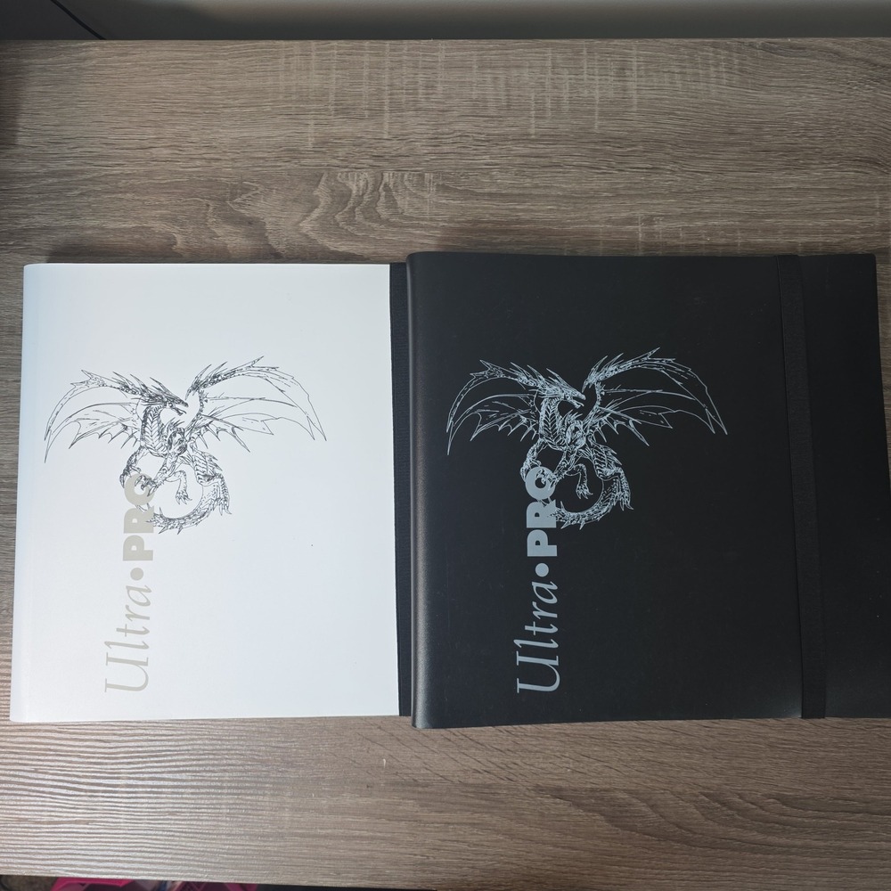Ultra Pro 12 Pocket 480 Quadrow Dragon MTG Binder Set of 2 Black and White